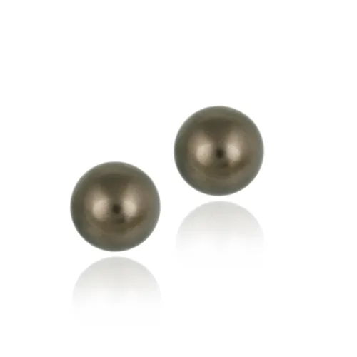 Sterling Silber Braun Swarovski Elemente 10mm Pearl Stud Ohrringe