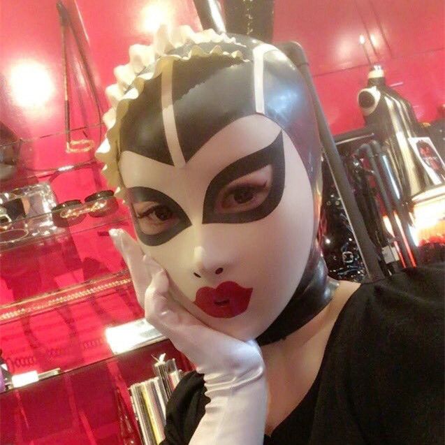 Latex Kopfbedeckung Männer und Frauen Dress Up Bar