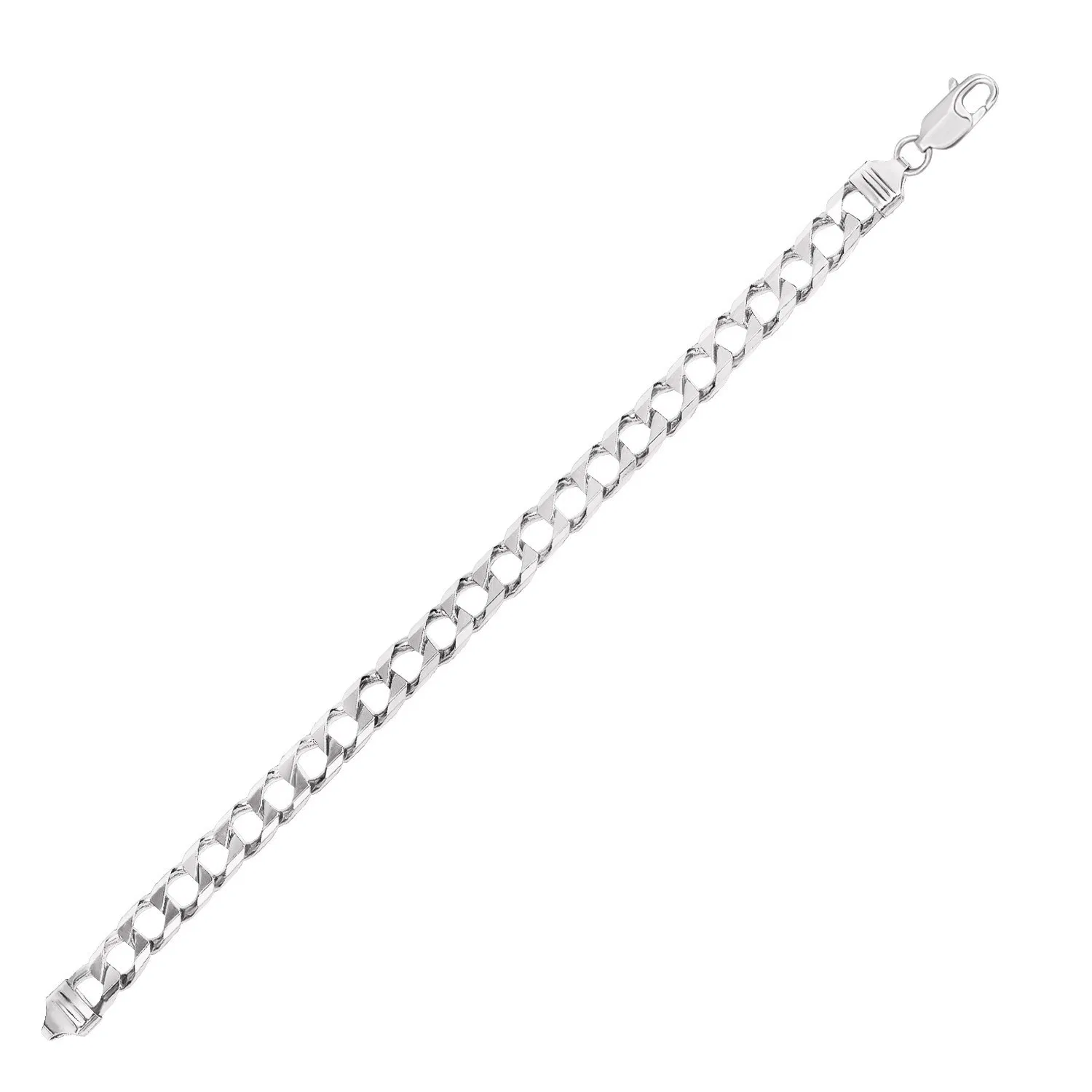 Sterling Silber Herren Armband im kubanischen Curb Link Stil