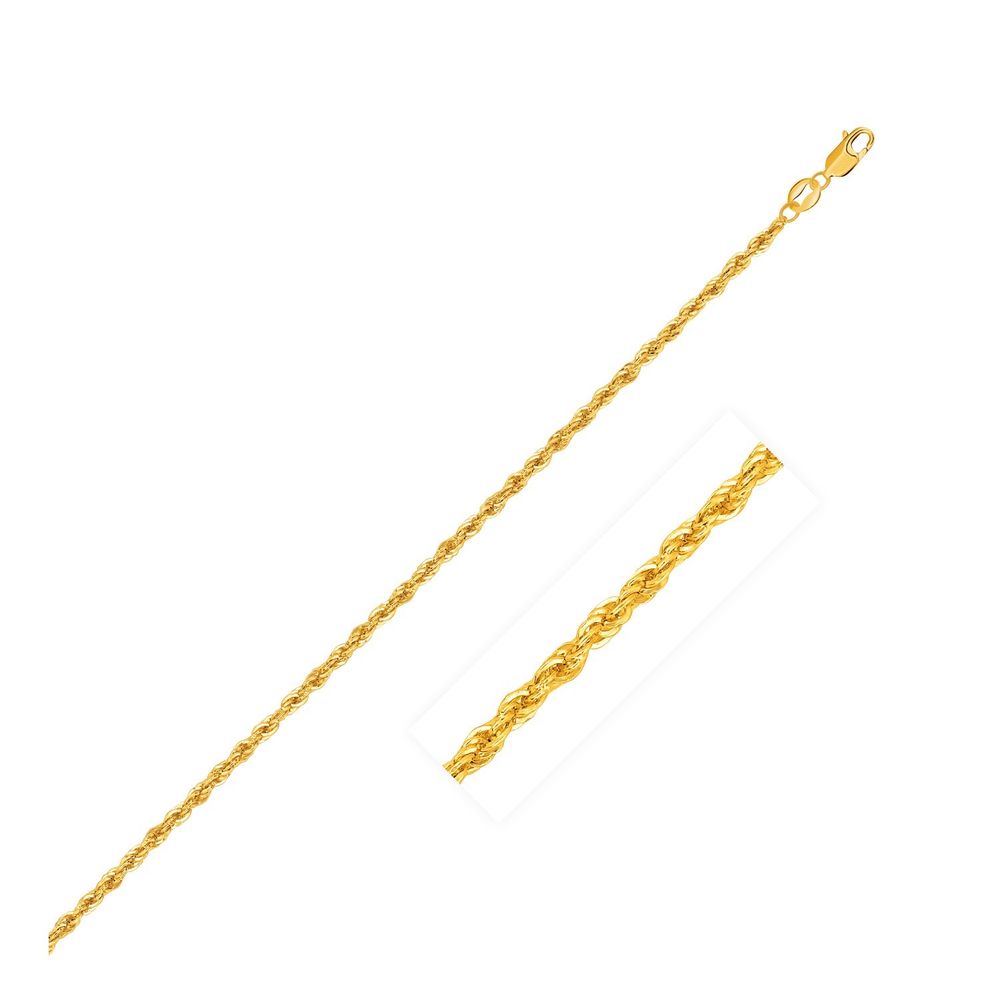 10 Karat Gelbgold Lichtseilkette (1,50 mm)