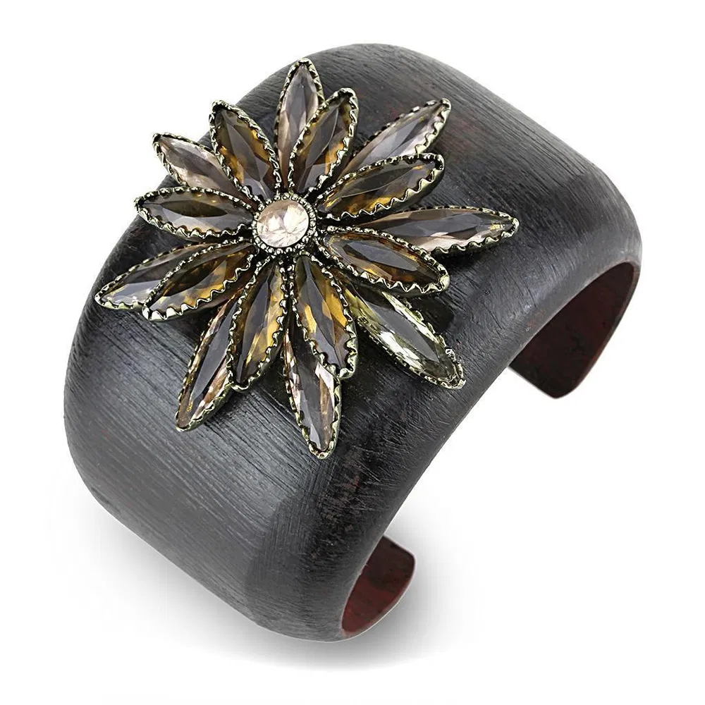 LO4220 - Antike Kupfer-Messing - Armbänder mit synthetischem Synthetischstein in Champagner