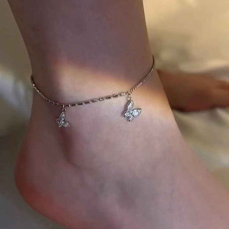 Frauen Sommer einfaches Temperament Schmetterling Anklett
