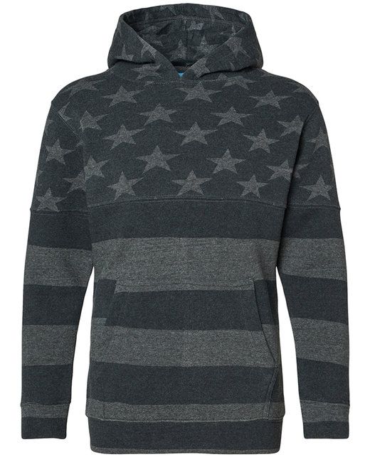 J America 8880JA Youth Triblend Pullover Hooded Sweatshirt