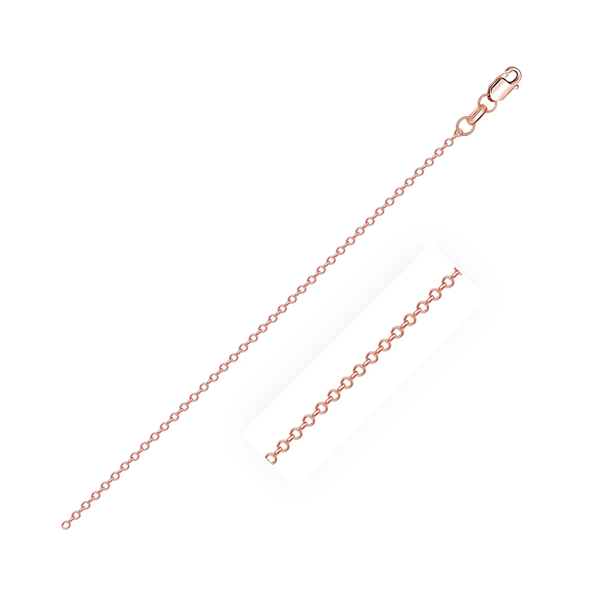 18 Karat Rose Gold Diamond Cut Cable Link Chain (0,75 mm)