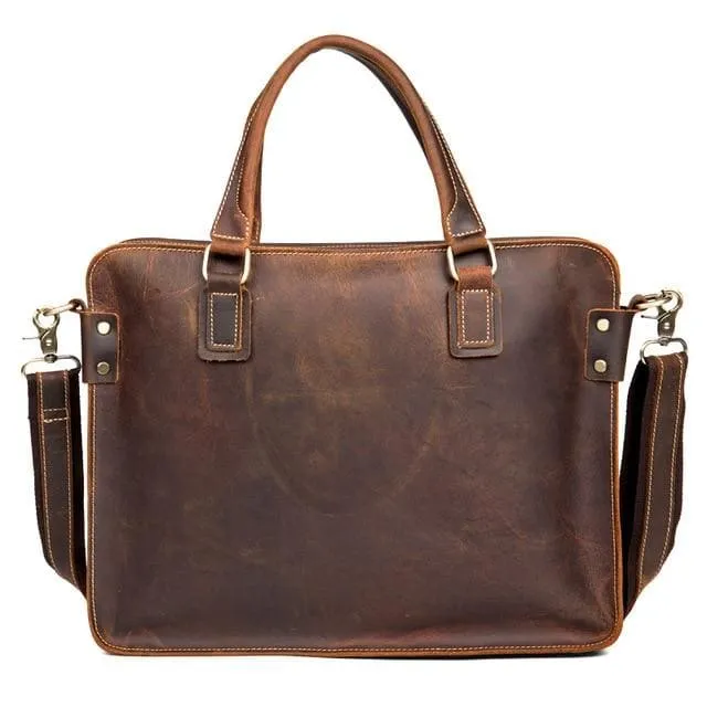 Die Viggo Briefcase| Echtes Leder Messenger Tasche