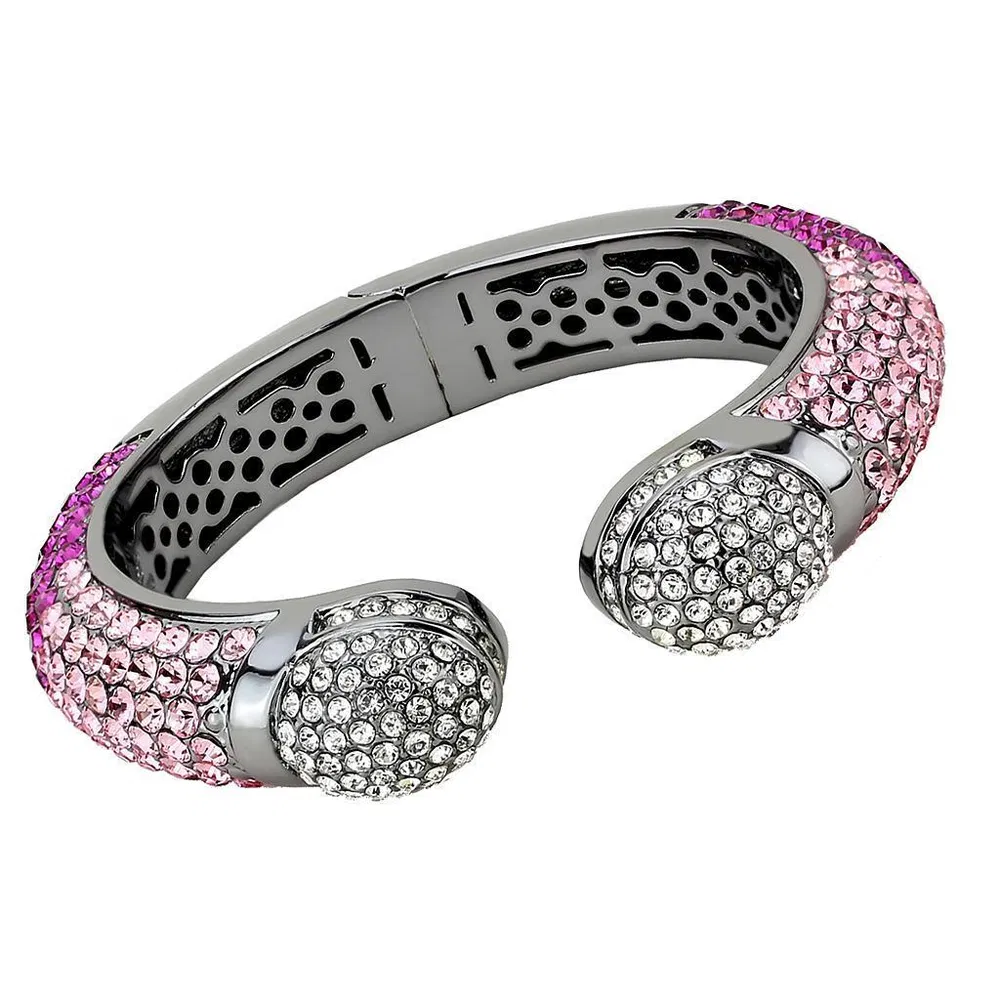 LO4293 - TIN Cobalt Schwarz Brass Armband mit Top-Grade - Kristall in mehreren Farben