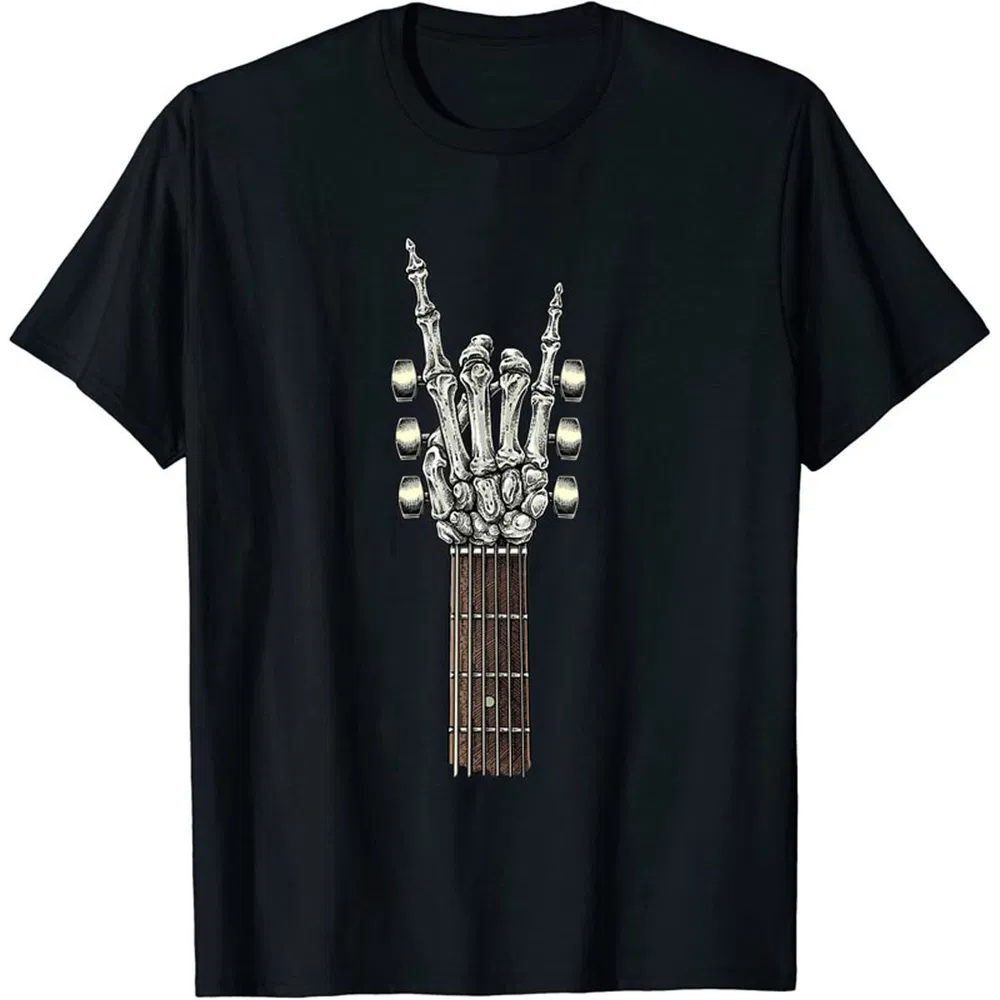 Herren T-Shirt, Rock Gitarre gedruckte T-Shirt, Sommer Frühling und Herbst Casual Kurzärme T-Shirt, Top als Geschenk