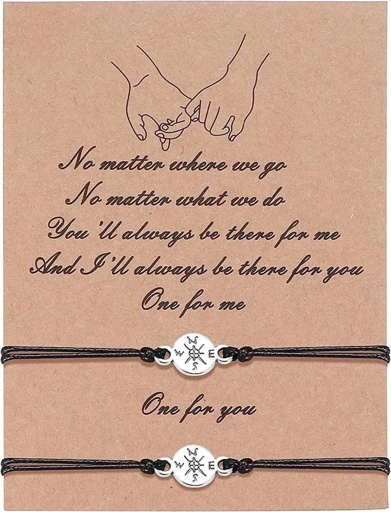 Pomise Matching Armbänder Distanz Beziehung Armbänder für Paare Beste Freund Armbänder für 2 Freundschaft Armbänder Star Herz Freund Freund Freund Valentinstag Frauen Männer Teenager Mädchen