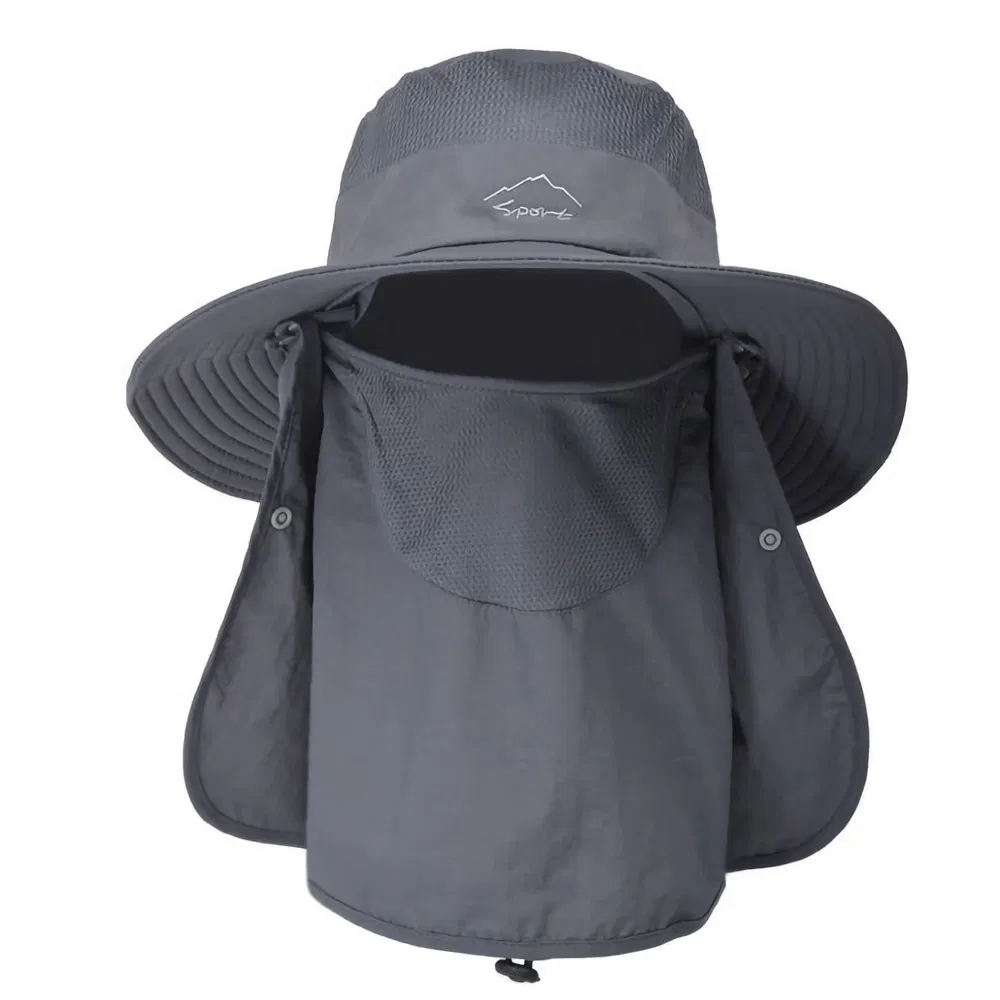 Fishing Bucket Hat Breite Kante Atmungsaktiv Unisex Hut Sonnenlicht-dicht Abnehmbar Nacken Gesicht Fishing Cap Für Angeln Wandern Reisen