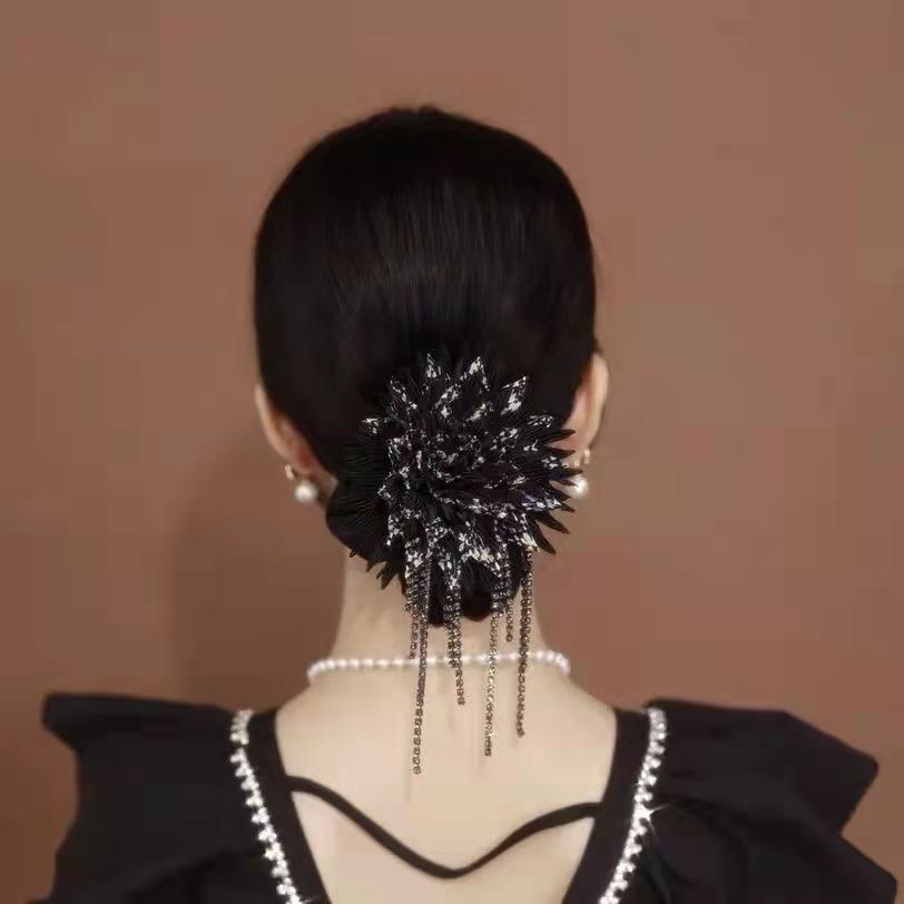Organza High Elasticity Glitter Tassel Haarring