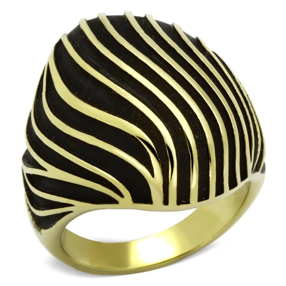TK1037 - IP Gold (Ionenbeschichtung) Edelstahlring ohne Stein