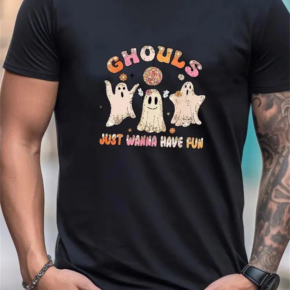 Männer gedruckte T-Shirt, Sommer Casual Short Sleeved T-Shirt
