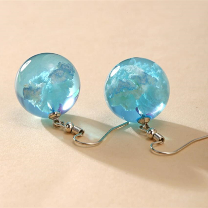 Cloud Ball Ohrringe Drop Temperament Gentle Harz Handgemachte Ohrringe