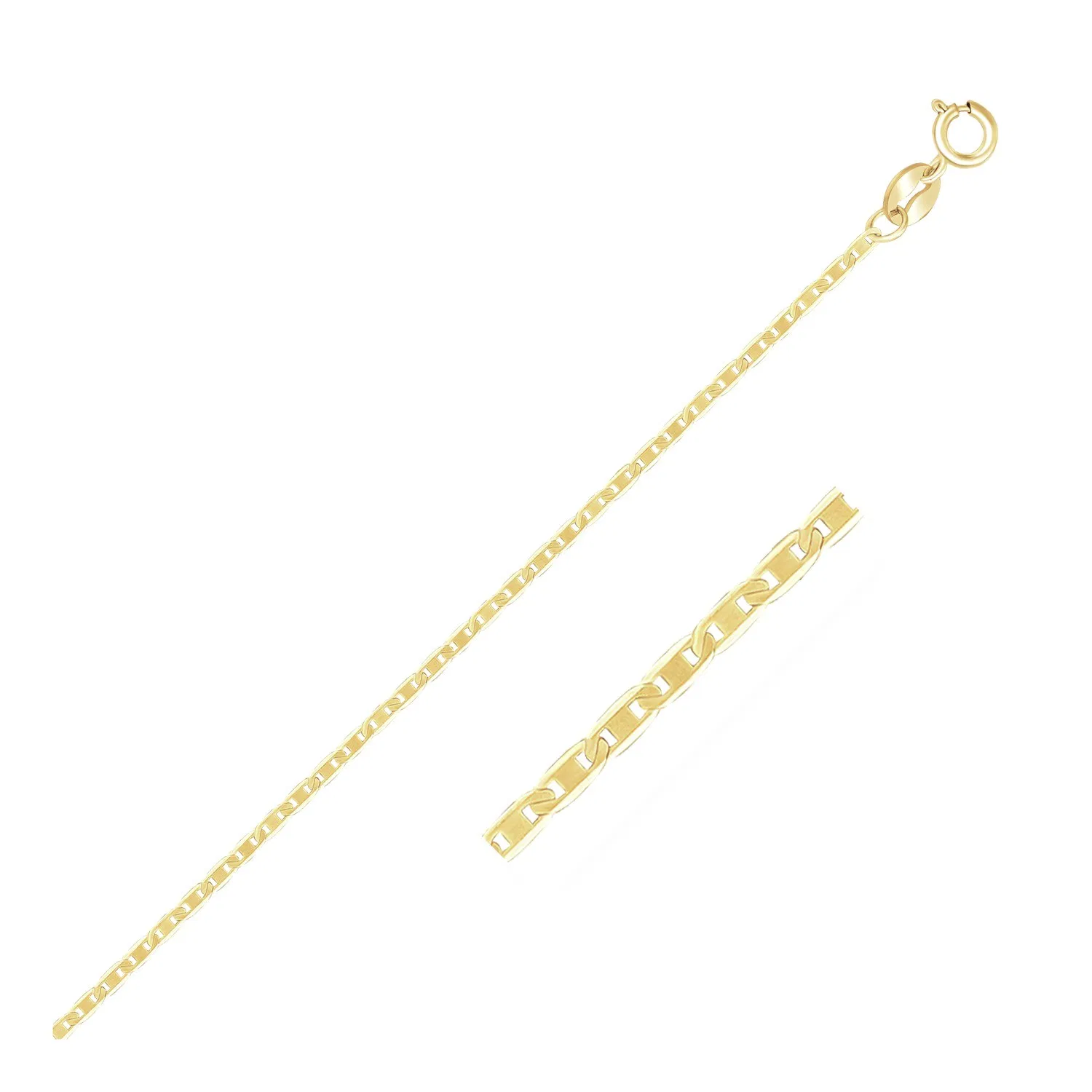10 Karat Gelbgold Mariner Link Kette 1,2 mm
