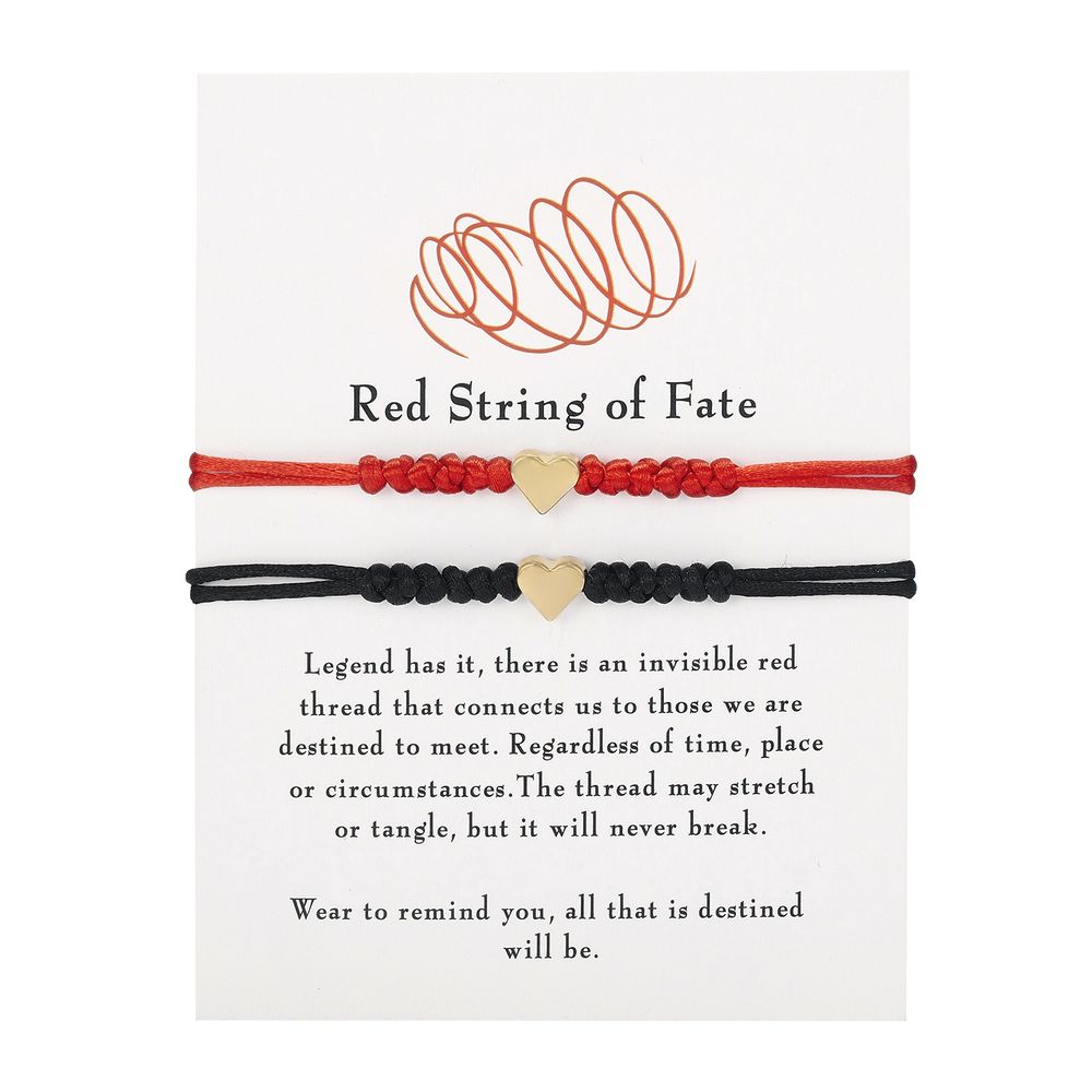 2 Pack von 7 Knoten Rot String Lucky Freundschaft Geflecht Armband