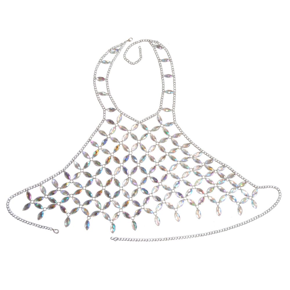 Farbenfrohe Acryl Weste Multi-Schicht Anhänger Körper Kleid Kette