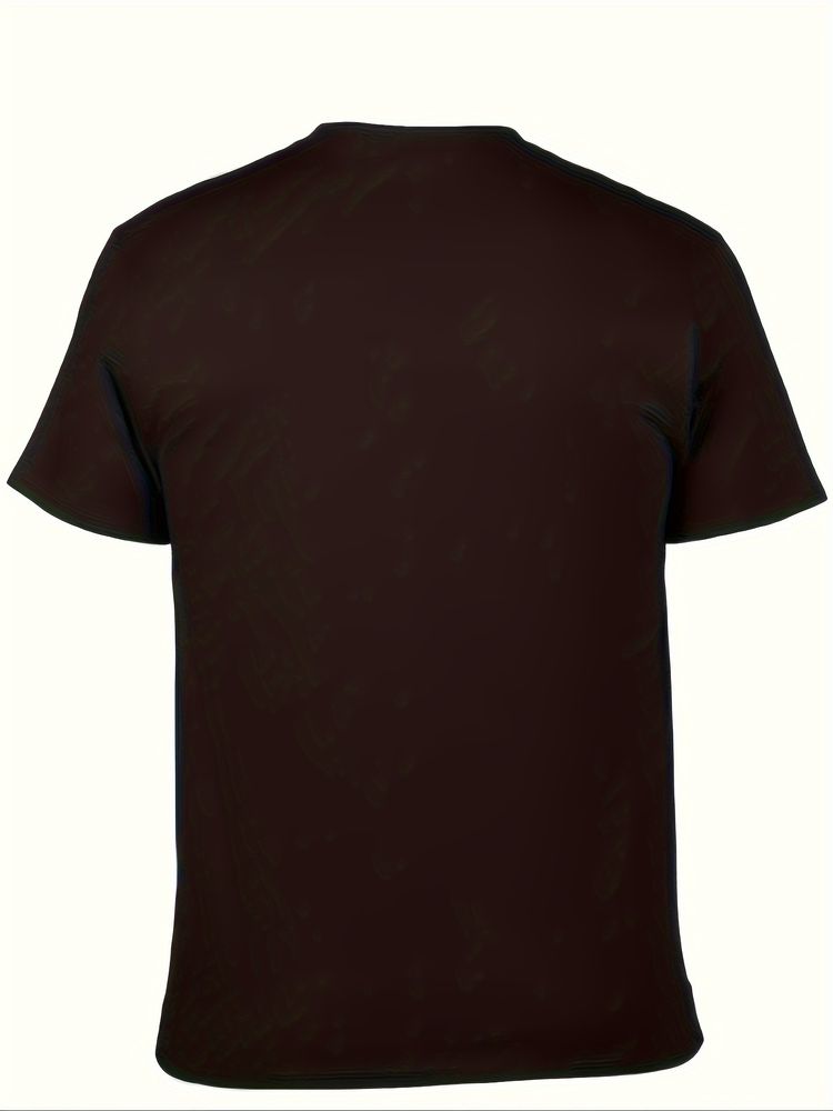 Männer Novel Skull Printed T-Shirt - Casual Round Neck, Soft Polyester Blend, Maschinenwaschbar - Perfekt für Sommer-Outdoor - Aktivitäten