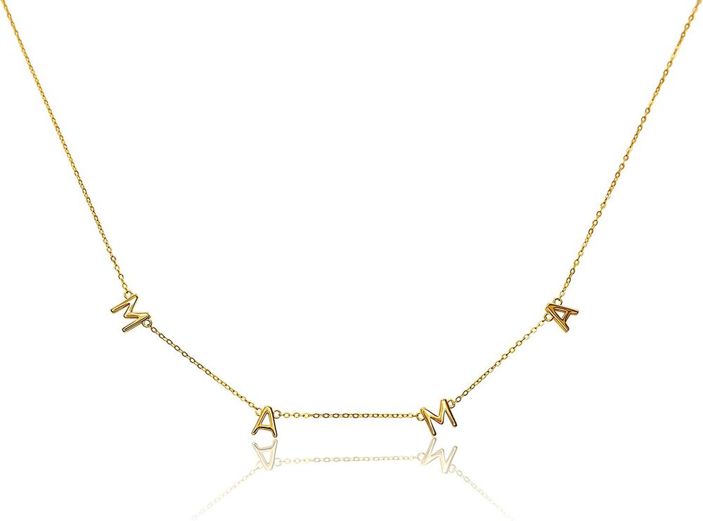 Benevolence LA Mama Halskette Dainty Halskette, 14 Karat Gold getauchte Halskette für Frauen, Geschenke für Mama| 14 Gold Halskette, Mutter Halskette, Halskette für Mutter, in Kalifornien entworfen