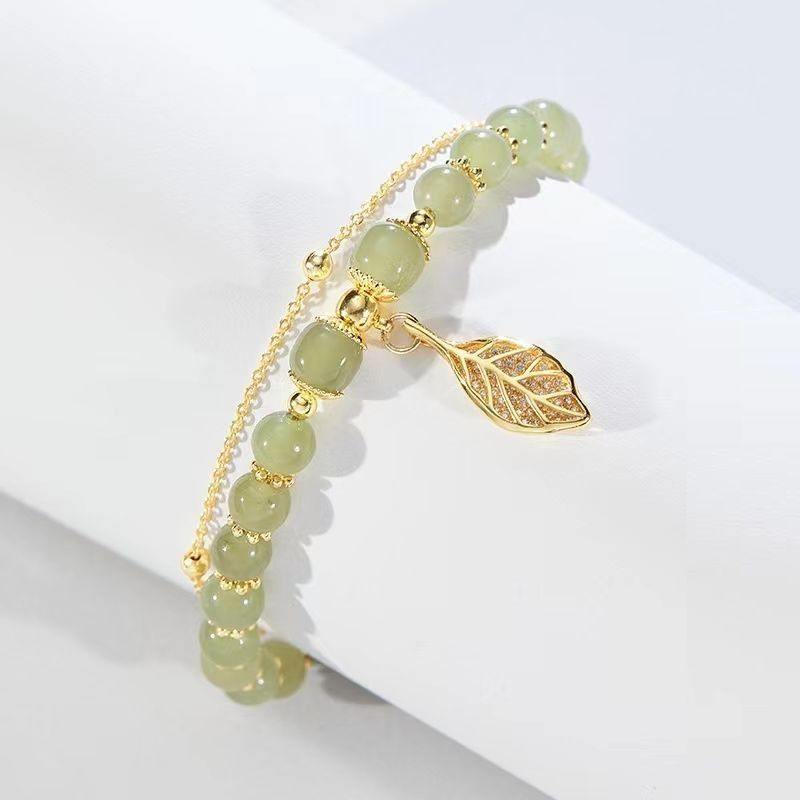 Damen Nische Design Jade Armband Licht Luxus Perlen