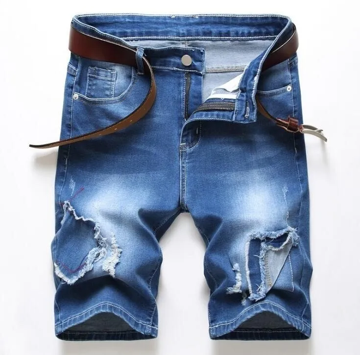 Männer Ripped Denim Shorts Distressed Jeans Shorts