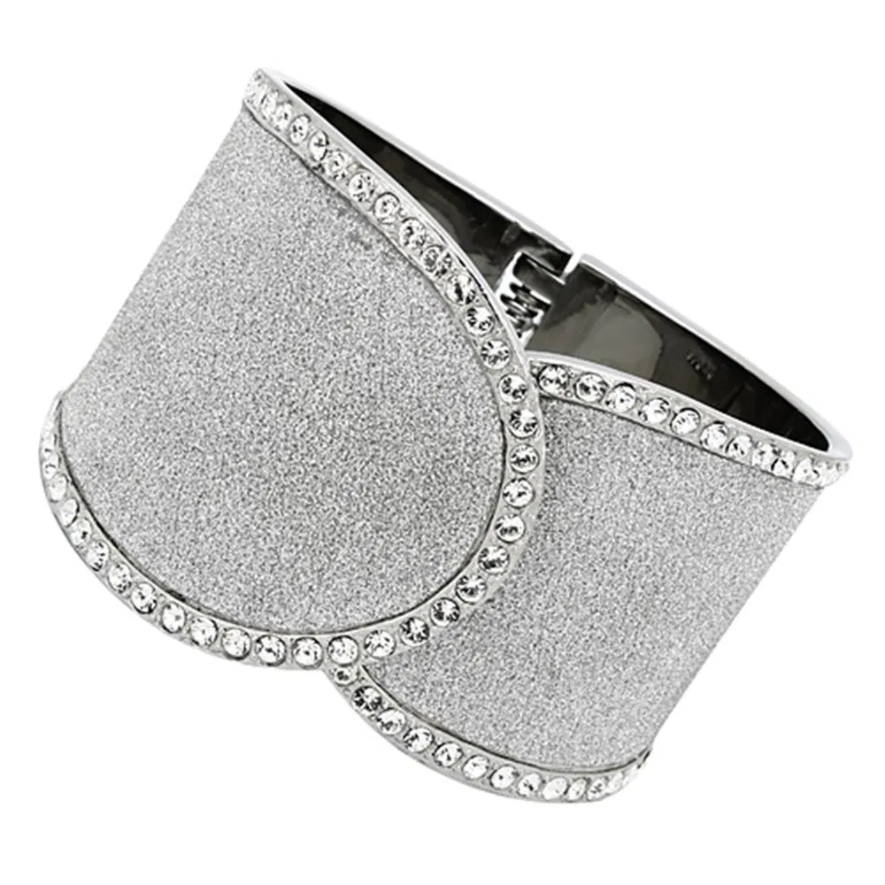 TK1152 - Hoch poliertes (ohne Beschichtung) Edelstahl Armband mit Top-Grade - Kristall in Clear