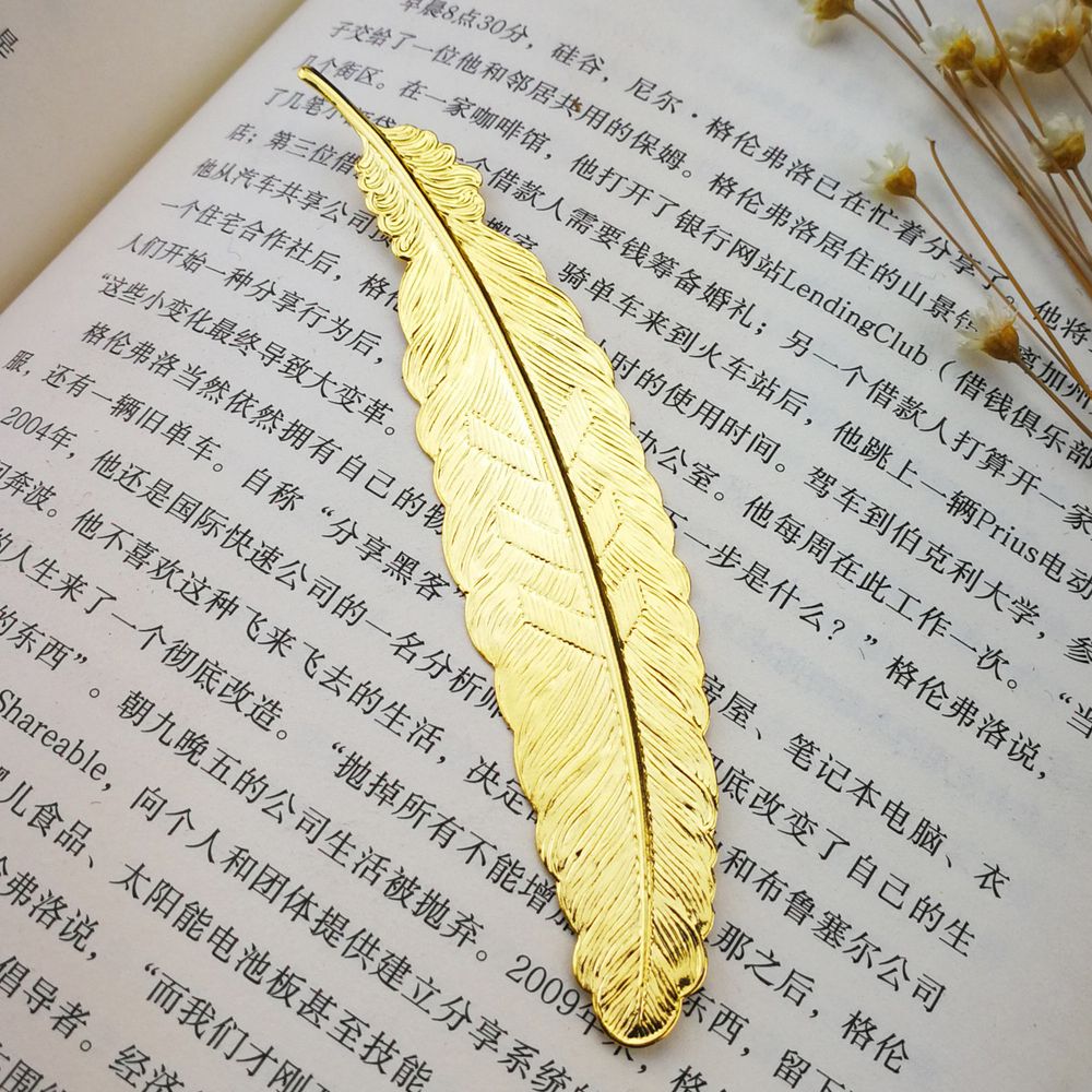 Metall-Feder - Bookmark Chinesischer Stil Geschenke Ornament Halter