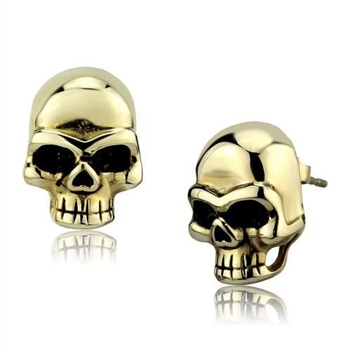 TK2270 - IP Gold (Ion Plating) Edelstahl Ohrringe mit Epoxy im Jet
