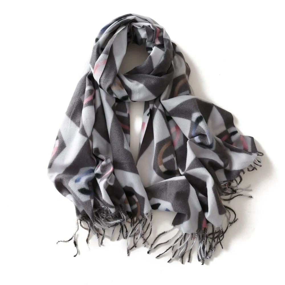 Herbst und Winter neue Schals geometrisches Muster Imitation Kaschmir verlängert Damen Schals Schals; Halskette und langen Bärte werden direkt von den Herstellern verkauft