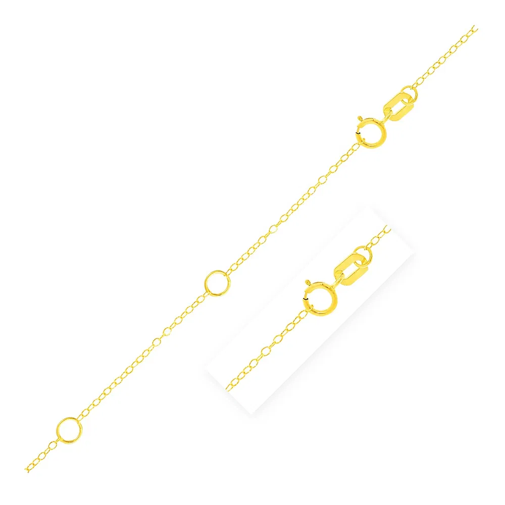 Doppel erweiterbare Piatto-Kette in 14 Karat Gelbgold (1,2 mm)