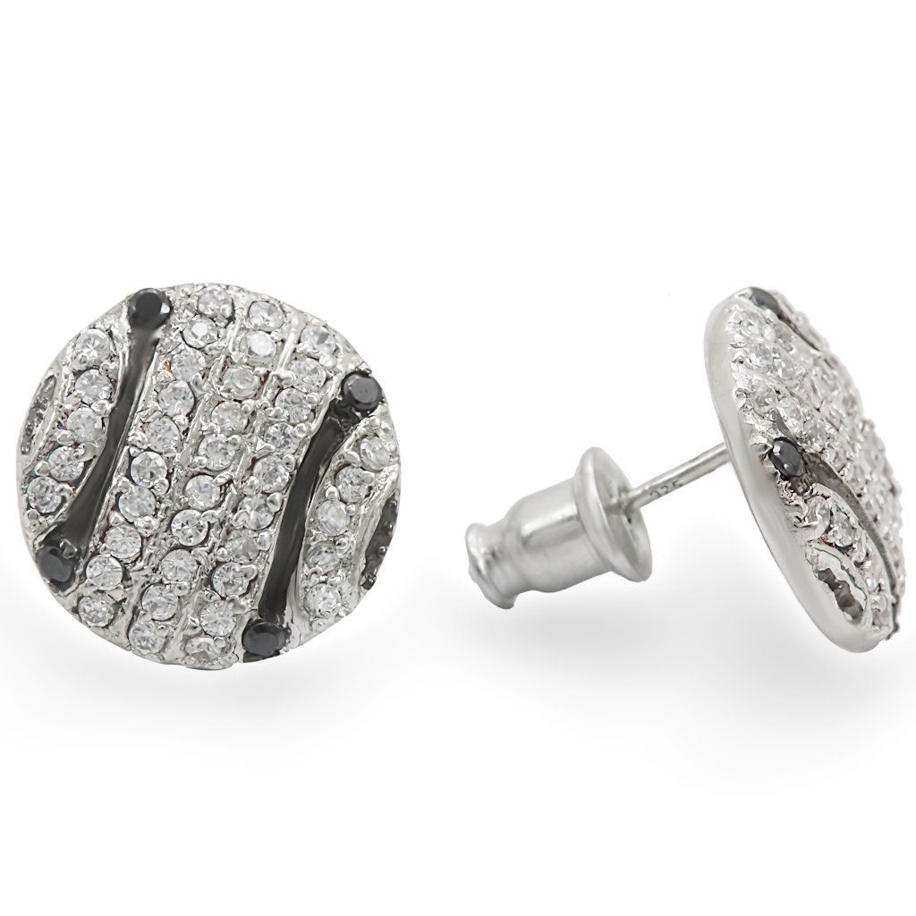 22213 - Spezielle Farbe 925 Sterling Silber Ohrringe mit AAA-Klasse CZ in Jet