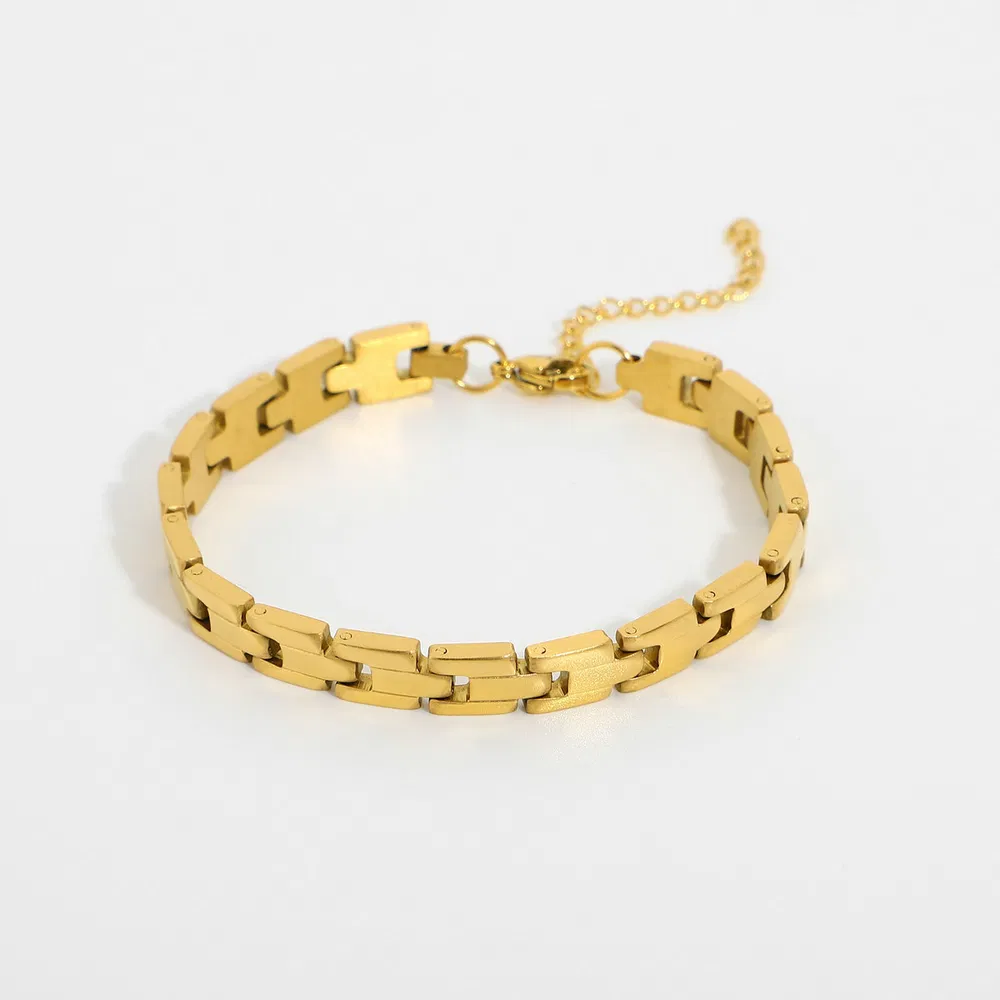 Watch Strap Gold Plated Titan Steel Armband Edelstahl