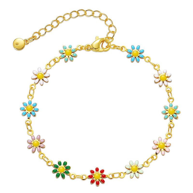 Öltropfen Hand lackiert Französisch Armband Kupfer Plated