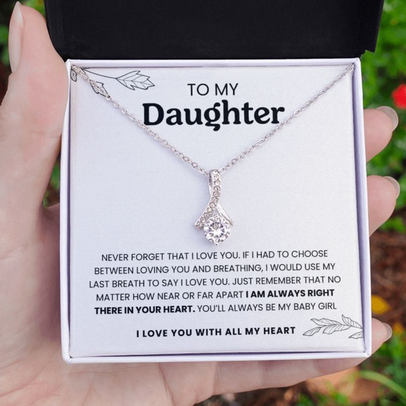 Zircon Anhänger Halskette Geschenk für Tochter
