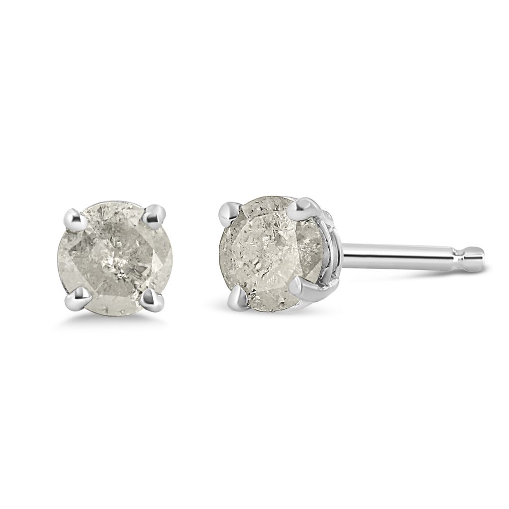 14K Weißgold 1 1⁄2 Cttw Lab Grown Pink Cushion 4 - Prong Set Classic Diamond Solitaire Stud Ohrringe (Pink Farbe, VS1 - VS2 Klarheit)