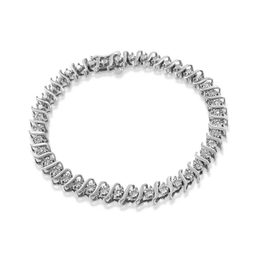 .925 Sterling Silber 1 / 4 Cttw Diamant Wunder-Set