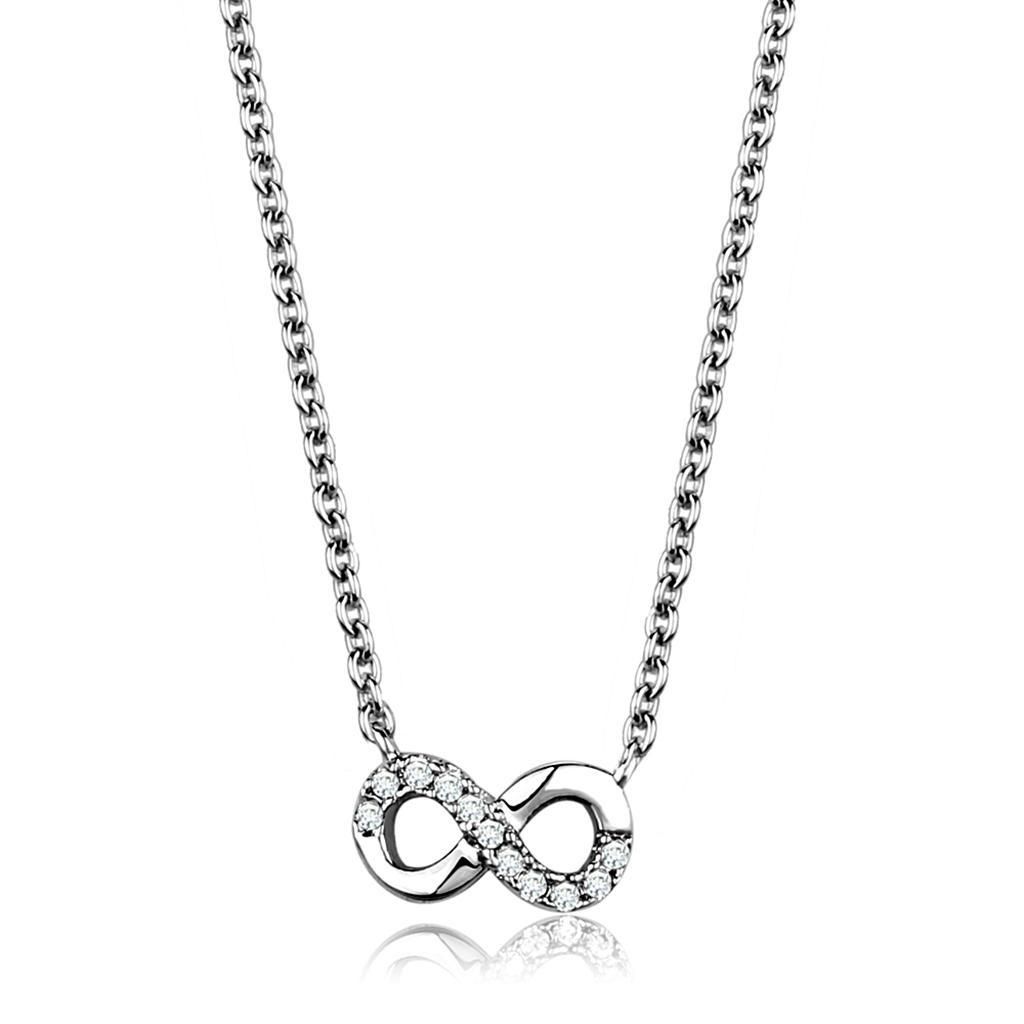 3W1022 - Rhodium-Brass - Kettenhänger mit AAA-Klasse CZ in Clear