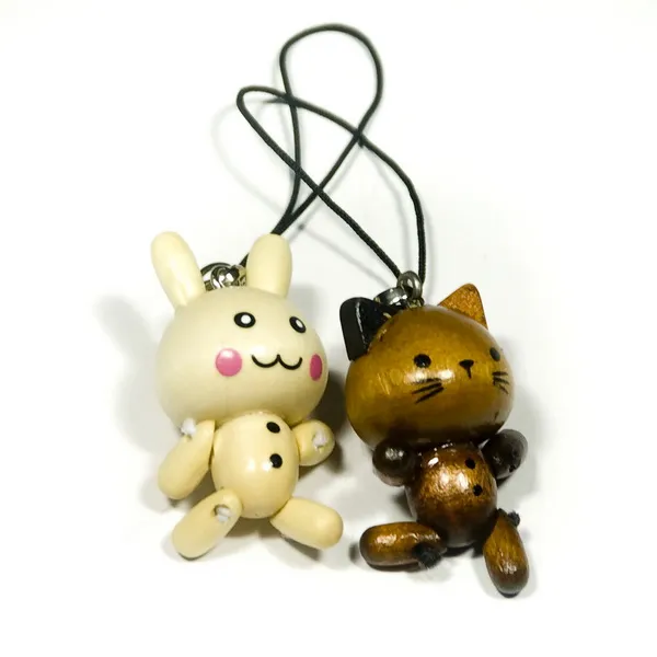 Smile Cat & Rabbit - Handy Charm Strap / Kamera Charm Strap / Handtaschen Charms