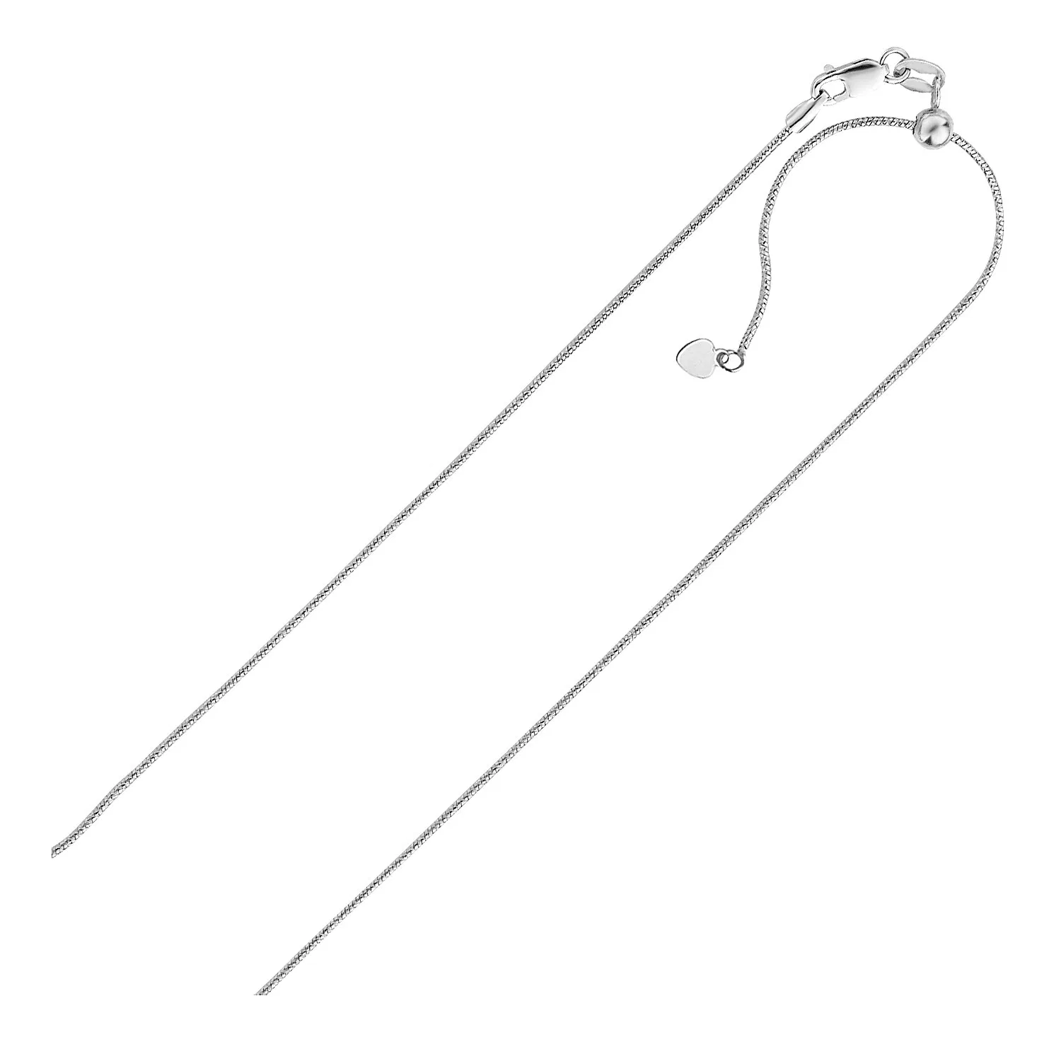 Sterling Silber 0,8 mm verstellbare Schlangekette