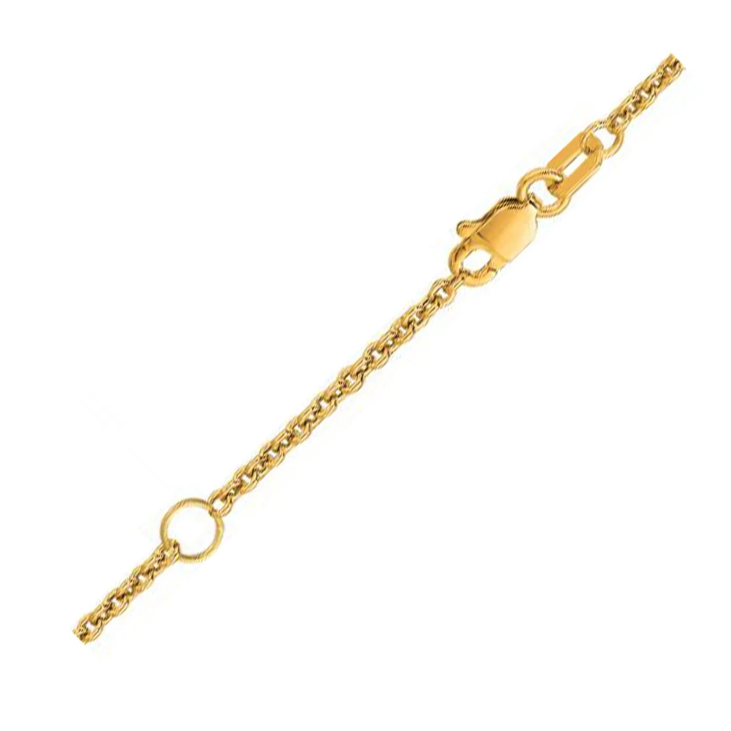 Ausdehnbare Kabelkette in 18 Karat Gelbgold (1,80 mm)