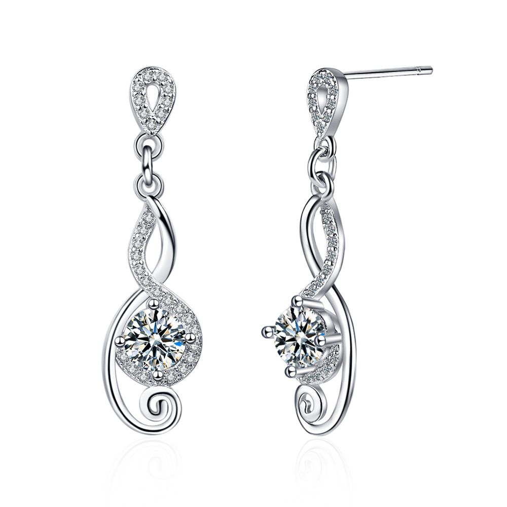 Dangle Drop Ohrringe Twist Jewelry Crystal Ohrringe für Frauen