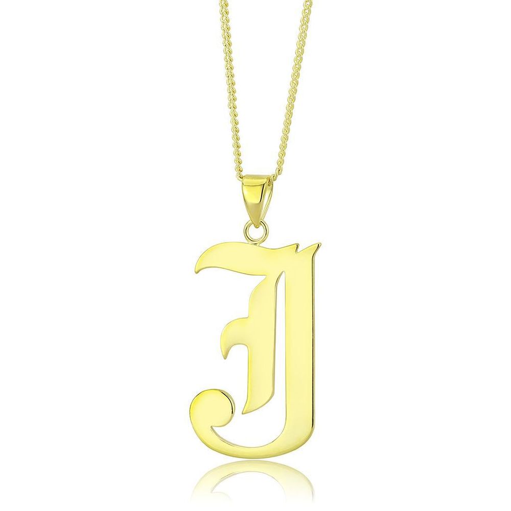 LO230 - Gold-Messing - Kette-Hänger ohne Stein