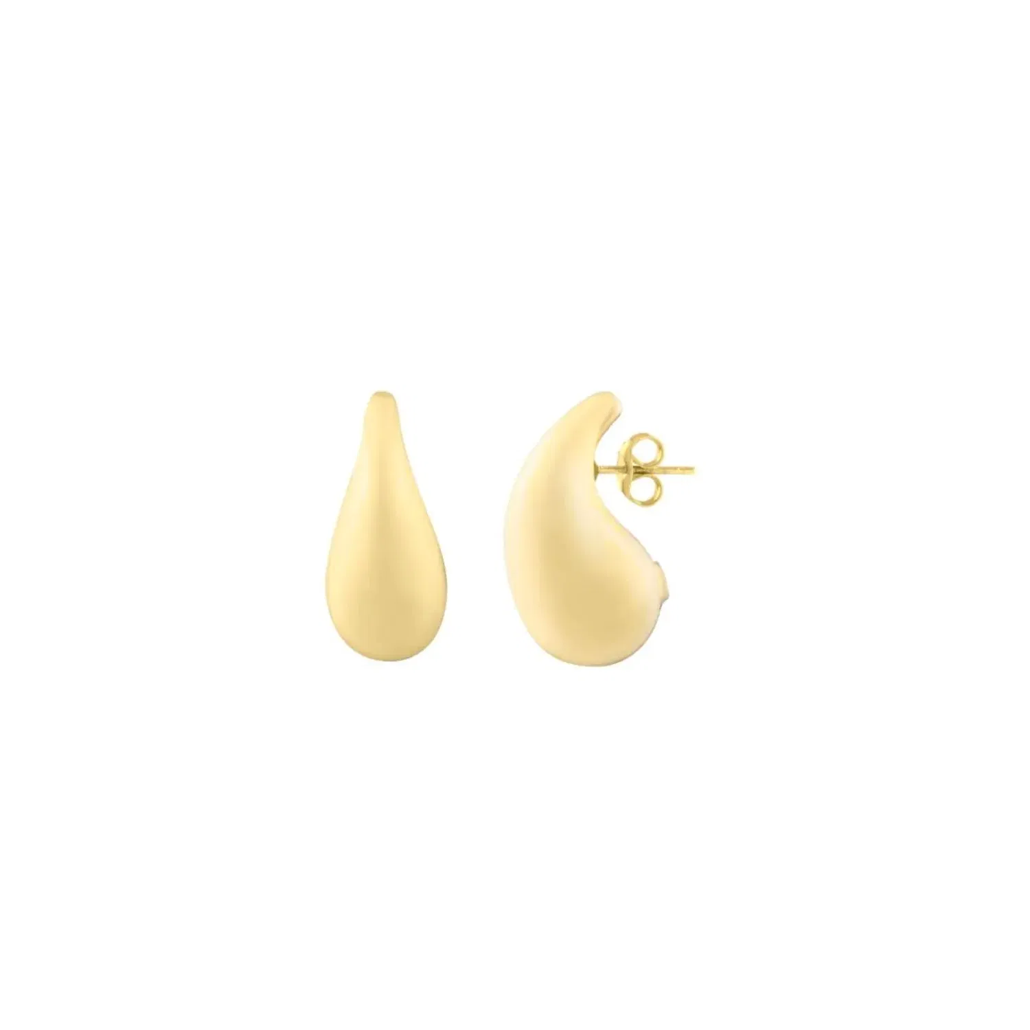 14 Karat Gelbgold Regentropfen Studs