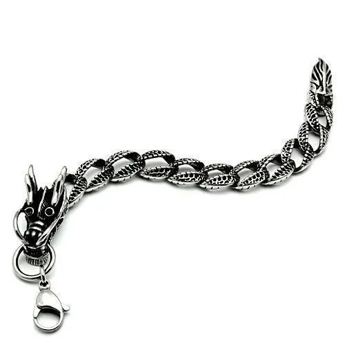 TK441 - Hoch poliertes (ohne Verzinkung) Edelstahl-Armband ohne Stein