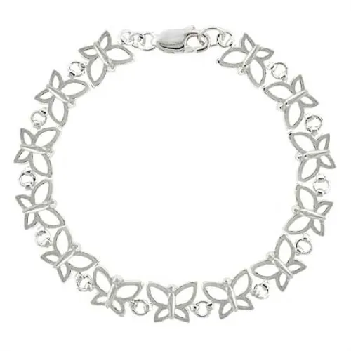 Sommer Filigree Butterfly Link Sterling Silber Tennis Armband
