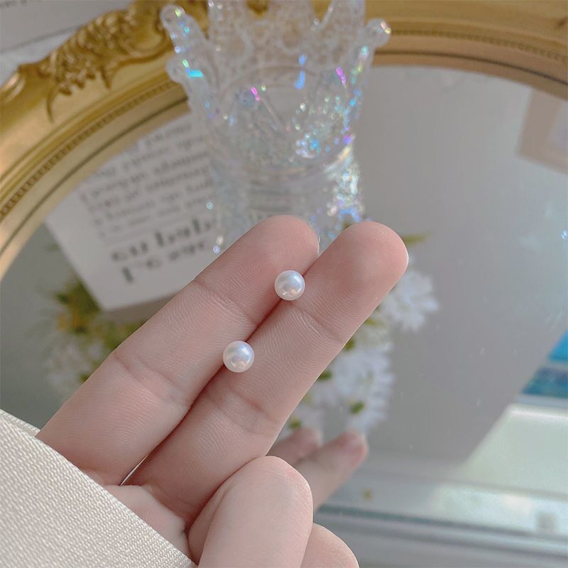 Hochwertige Ohrringe Französisch koreanischer Stil Vintage Perle neue Ohrringe anmutig Online Influencer Elegante Silber Stud Ohrringe Frauen