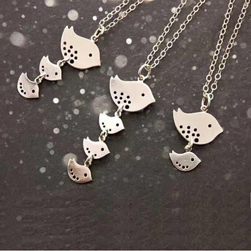 Happy Bird Day Halskette in Sterling Silber