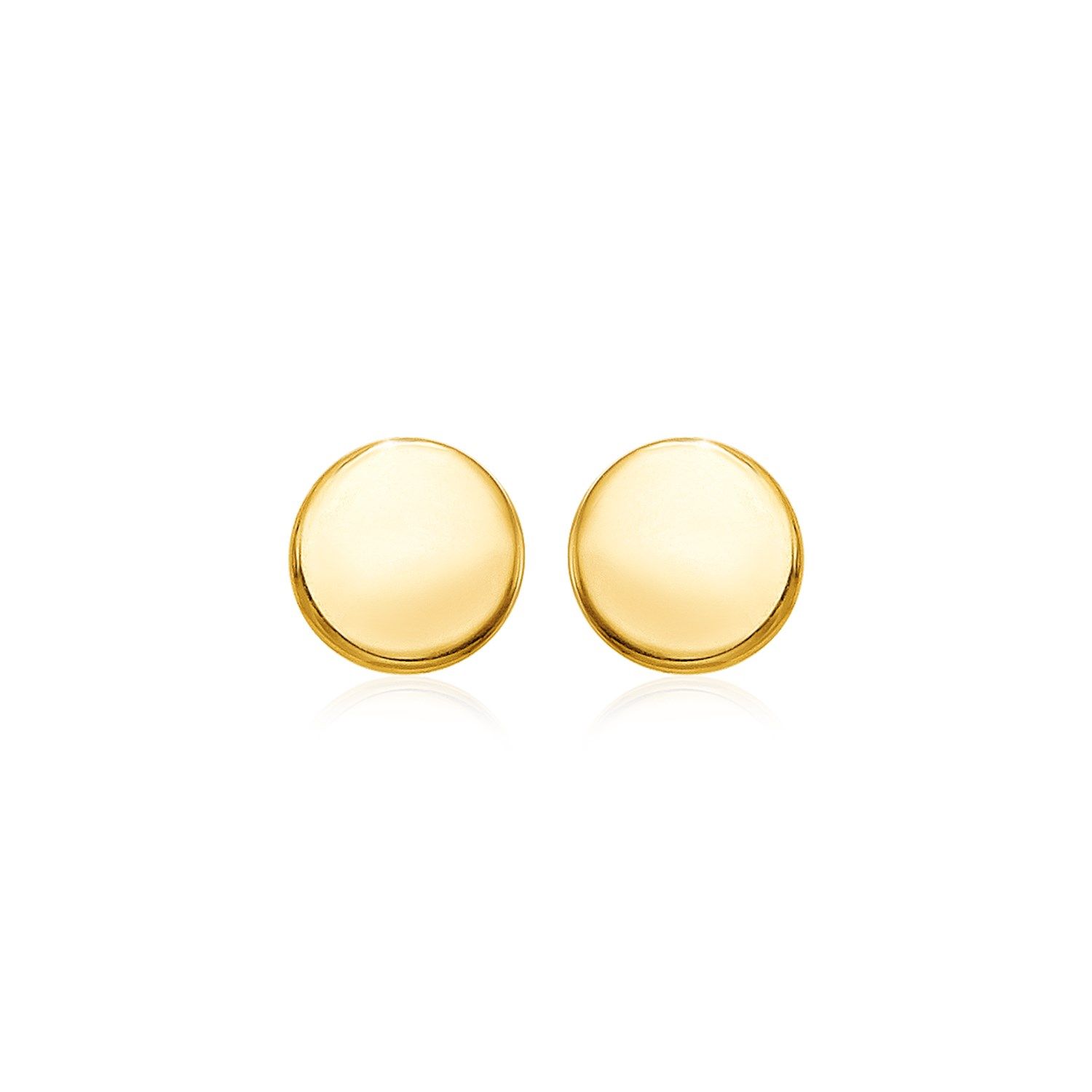 14 Karat Gelbgold Poliert Round Post Ohrringe (5,5 mm)