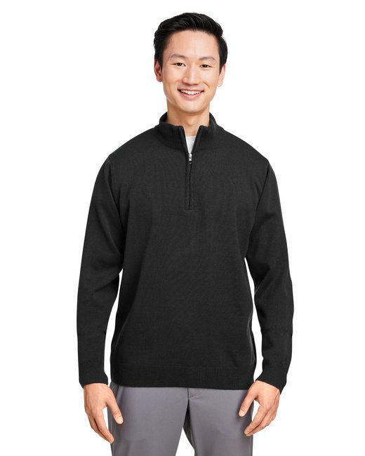 Unisex PilblocTM Quarter-Zip - Pullover - BLACK - XS