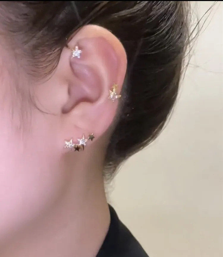 Exquisite und kleine Star Ohrringe Nische Design