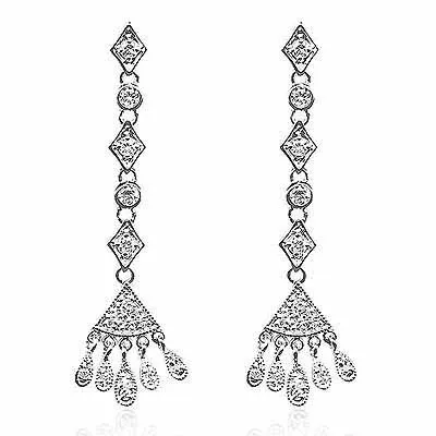 Sterling Silber CZ Chandelier Dangle Ohrringe